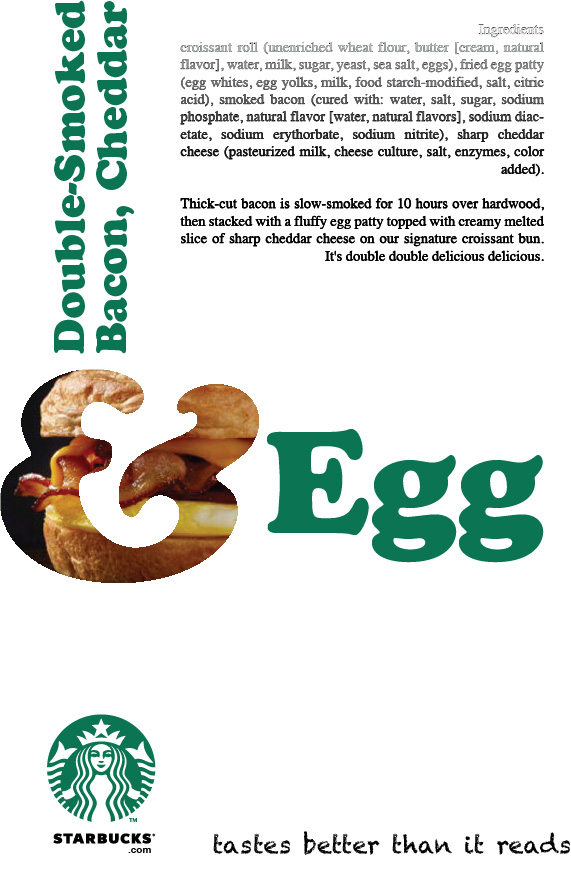 Ad Treatment for Starbucks' Breakfast Sandwich